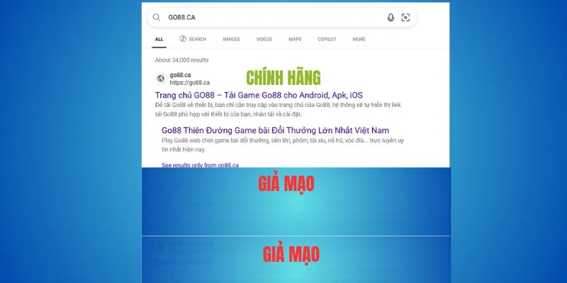 Hướng dẫn nhận diện Go88 thật – chỉ tin go88.com & go88.ca 3 Nhận diện go88.ca mới